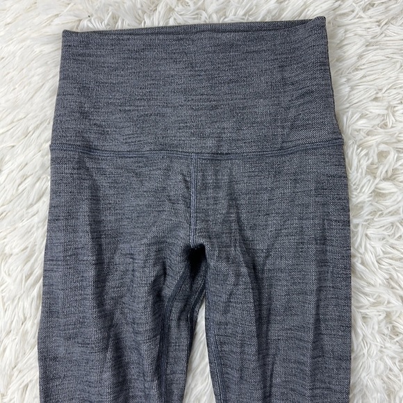 Lululemon Align Pant II 25" Mini Heathered Herringbone Heathered Black White - Picture 2 of 7
